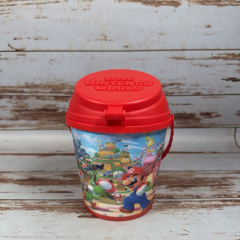 Universal Studios Super Nintendo World Mario 3D Popcorn Bucket Pail w/ Strap